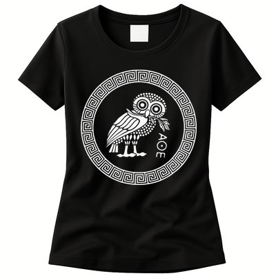 Owl Of Athena Womens T-Shirt