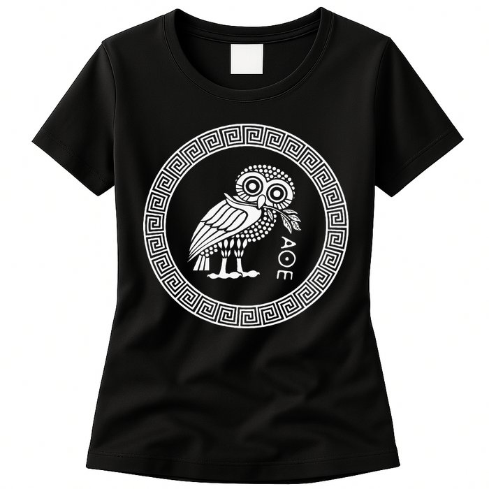 Owl Of Athena Womens T-Shirt