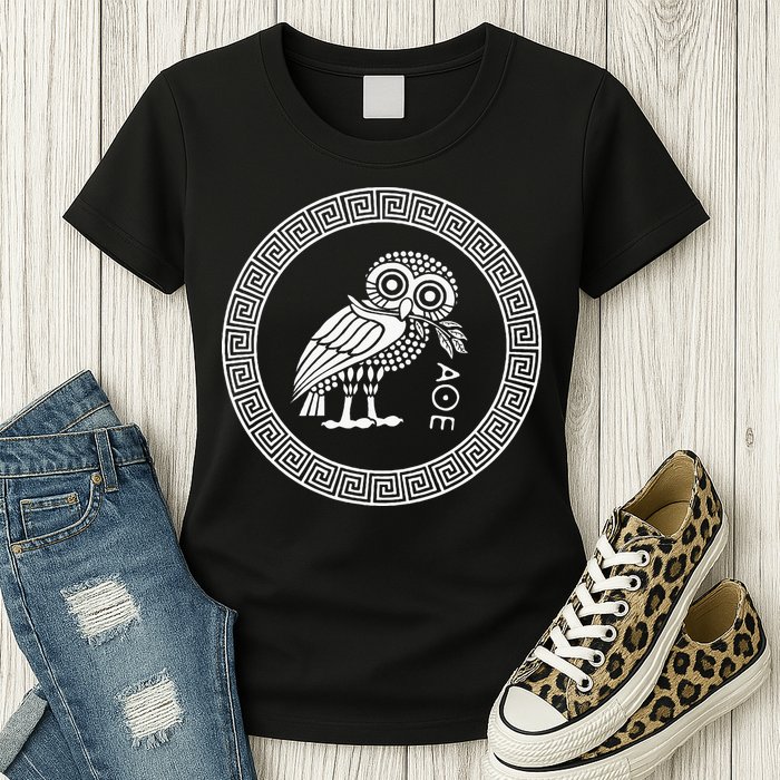 Owl Of Athena Womens T-Shirt