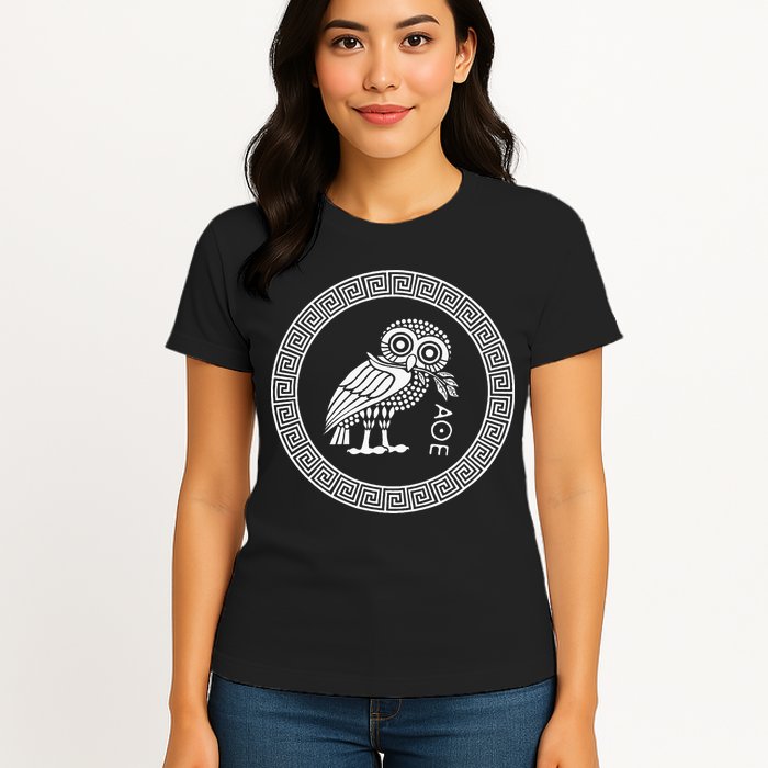 Owl Of Athena Womens T-Shirt