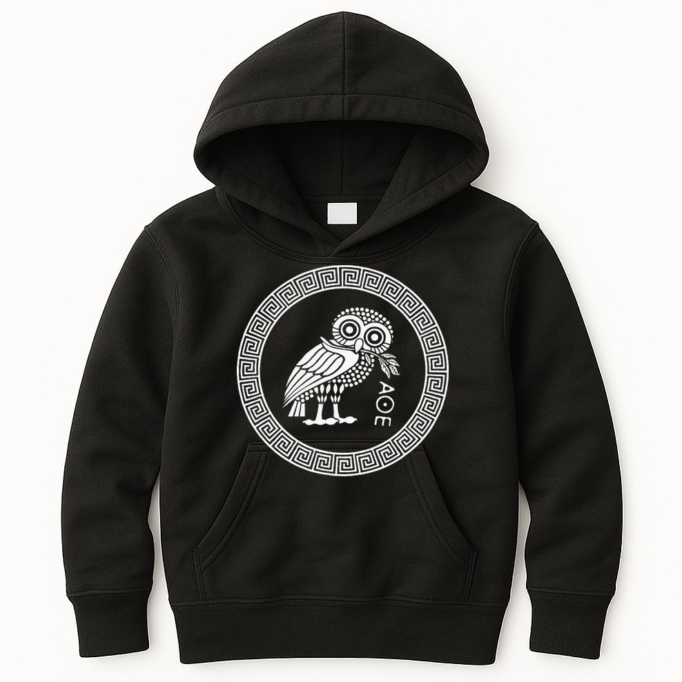 Owl Of Athena Kids Hoodie