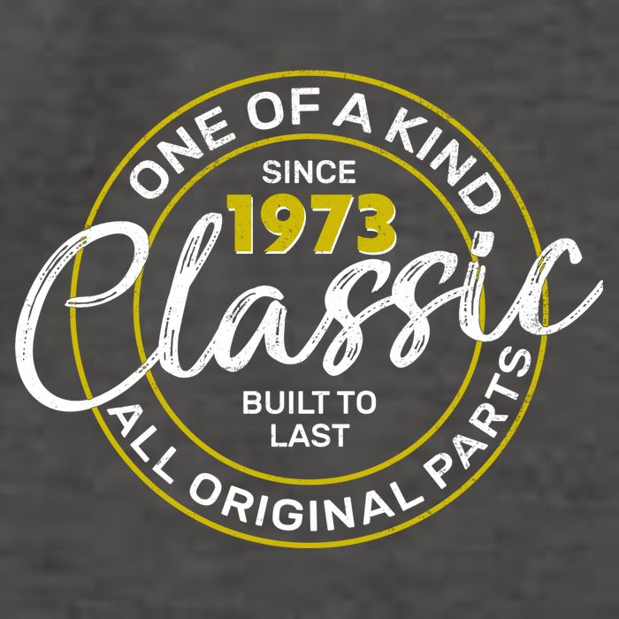 One Of A Kind Since 1973 Classic 50th Birthday Vector Backpack