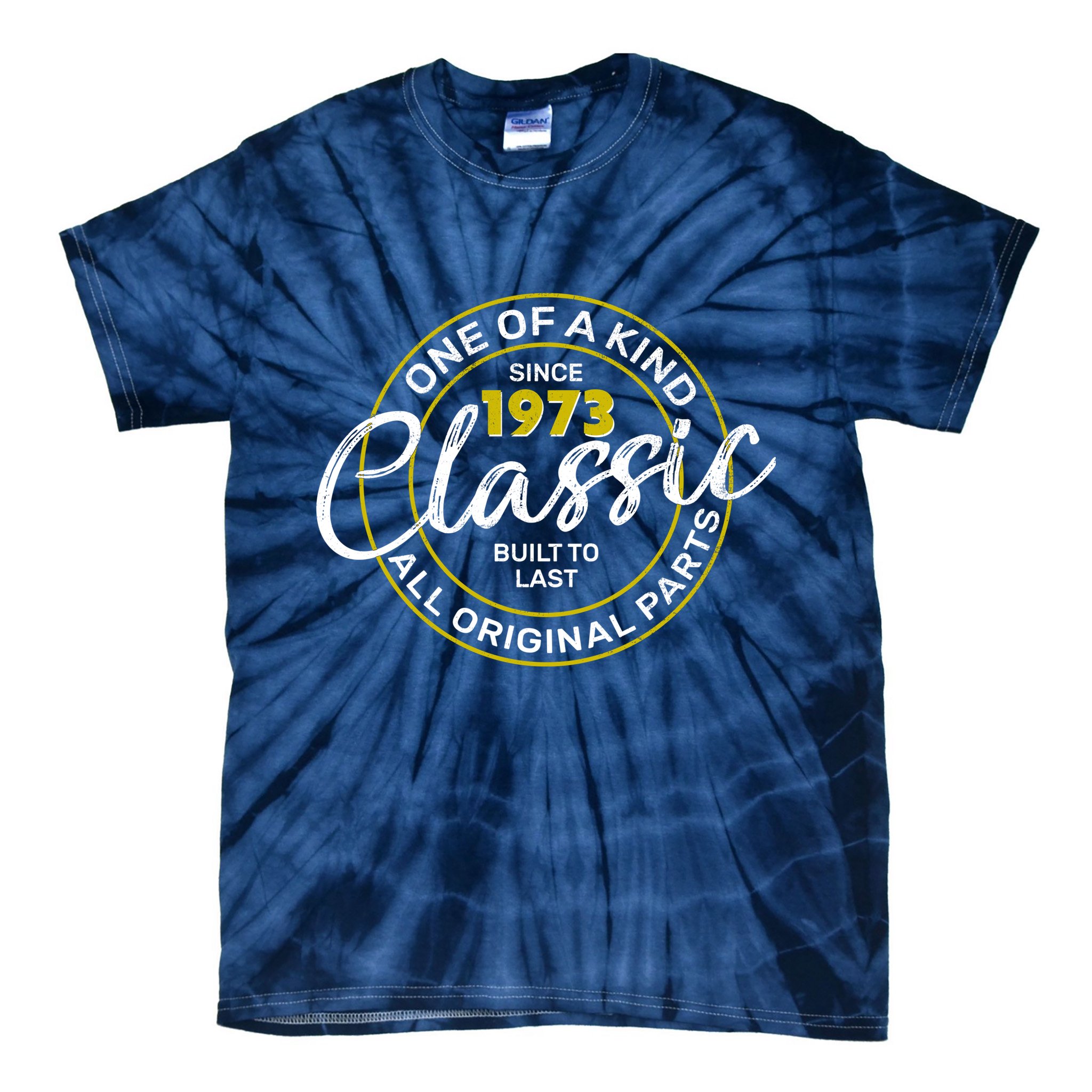 One Of A Kind Since 1973 Classic 50th Birthday Tie-Dye T-Shirt