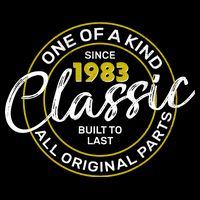One Of A Kind Since 1983 Classic 40th Birthday Wool Snapback Cap