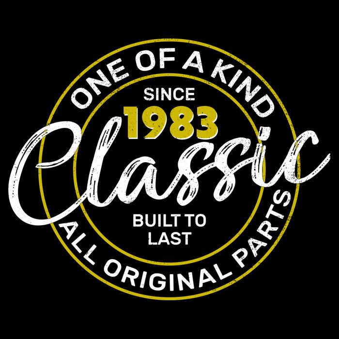 One Of A Kind Since 1983 Classic 40th Birthday Wool Snapback Cap