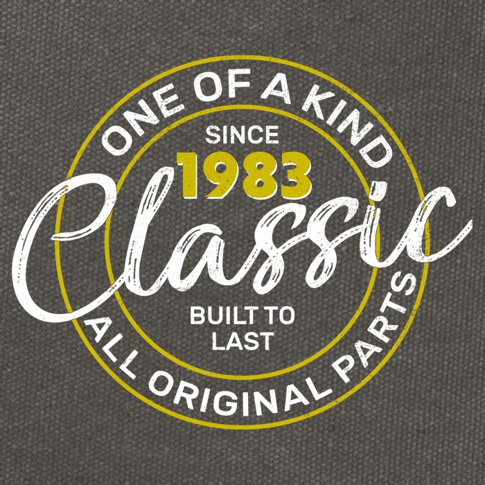 One Of A Kind Since 1983 Classic 40th Birthday Cotton Canvas Backpack