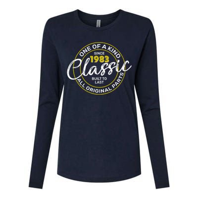 One Of A Kind Since 1983 Classic 40th Birthday Womens Cotton Relaxed Long Sleeve T-Shirt