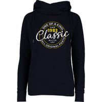 One Of A Kind Since 1983 Classic 40th Birthday Womens Funnel Neck Pullover Hood