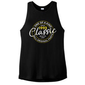 One Of A Kind Since 1993 Classic 30th Birthday Ladies PosiCharge Tri-Blend Wicking Tank