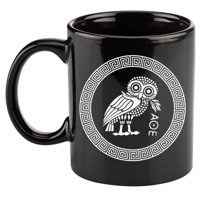 Owl of Athena funny saying quotes 11oz C Handle Ceramic Mug