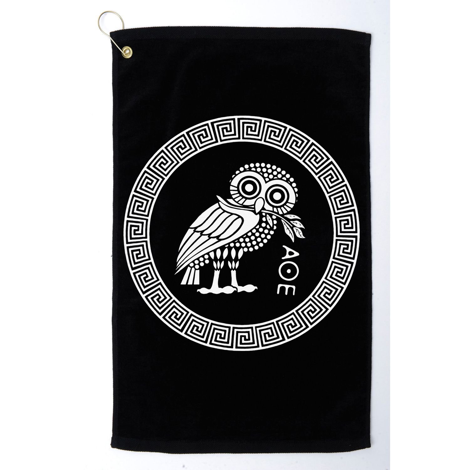 Owl of Athena funny saying quotes Golf Towel