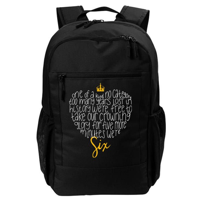 One of a Kind No Category Six Queens Lettered Heart Daily Commute Backpack