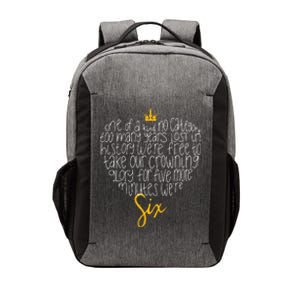 One of a Kind No Category Six Queens Lettered Heart Vector Backpack