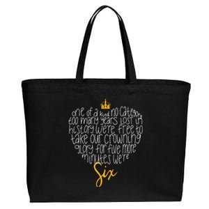 One of a Kind No Category Six Queens Lettered Heart Cotton Canvas Jumbo Tote