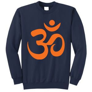 Om Omkar Aum Symbol Orange Graphic Spiritual Yoga Meditation Sweatshirt