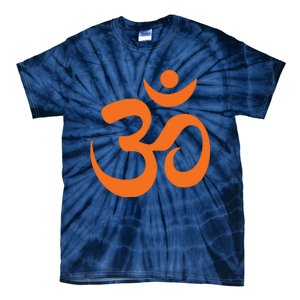 Om Omkar Aum Symbol Orange Graphic Spiritual Yoga Meditation Tie-Dye T-Shirt