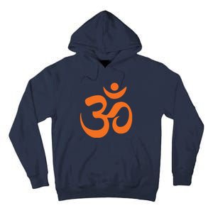 Om Omkar Aum Symbol Orange Graphic Spiritual Yoga Meditation Tall Hoodie