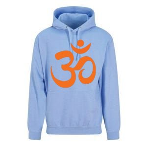 Om Omkar Aum Symbol Orange Graphic Spiritual Yoga Meditation Unisex Surf Hoodie