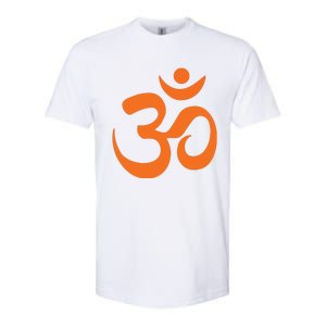 Om Omkar Aum Symbol Orange Graphic Spiritual Yoga Meditation Softstyle CVC T-Shirt