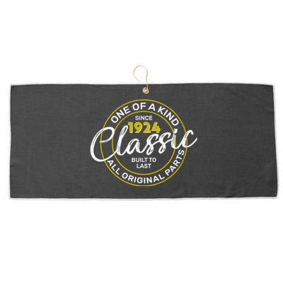 One Of A Kind Since 1924 Classic 100th Birthday Large Microfiber Waffle Golf Towel