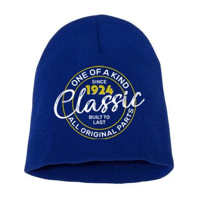 One Of A Kind Since 1924 Classic 100th Birthday Short Acrylic Beanie