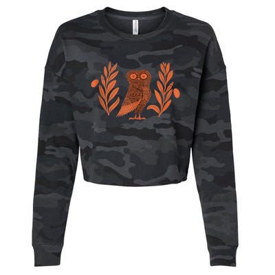 Owl Of Athena Cropped Pullover Crew