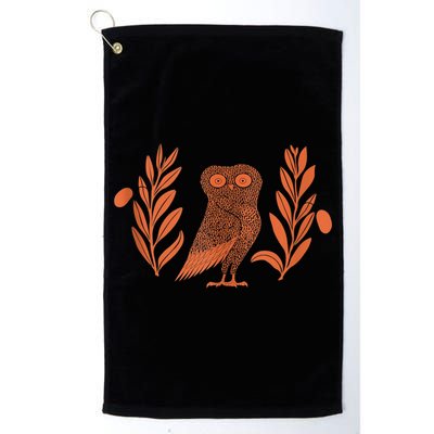 Owl Of Athena Golf Towel