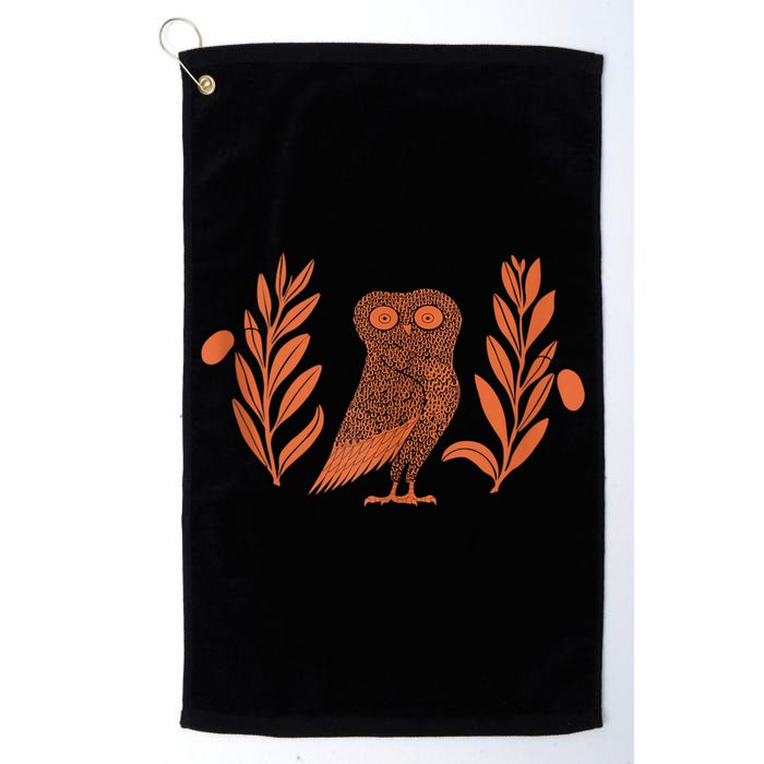 Owl Of Athena Golf Towel