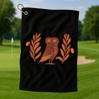 Owl Of Athena Golf Towel