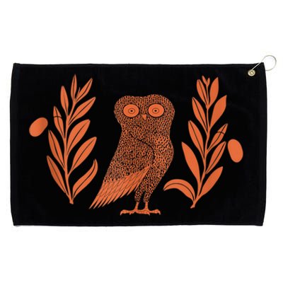 Owl Of Athena Grommeted Golf Towel