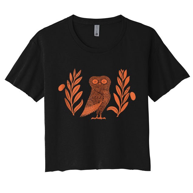 Owl Of Athena Crop Top