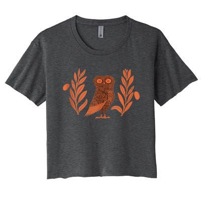 Owl Of Athena Women's Crop Top Tee