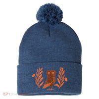Owl Of Athena Pom Pom 12in Knit Beanie