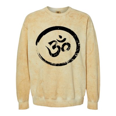 Ohm Om Aum Yoga Meditation Spiritual Namaste Gift Hoodie Colorblast Crewneck Sweatshirt