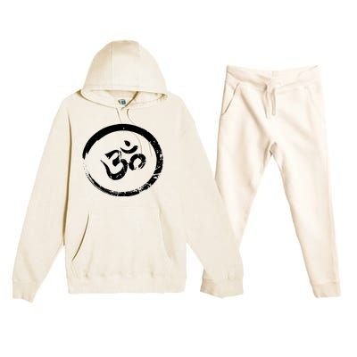 Ohm Om Aum Yoga Meditation Spiritual Namaste Gift Hoodie Premium Hooded Sweatsuit Set