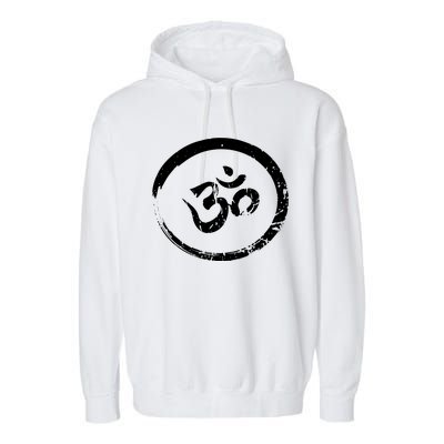 Ohm Om Aum Yoga Meditation Spiritual Namaste Gift Hoodie Garment-Dyed Fleece Hoodie