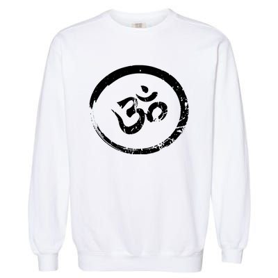 Ohm Om Aum Yoga Meditation Spiritual Namaste Gift Hoodie Garment-Dyed Sweatshirt