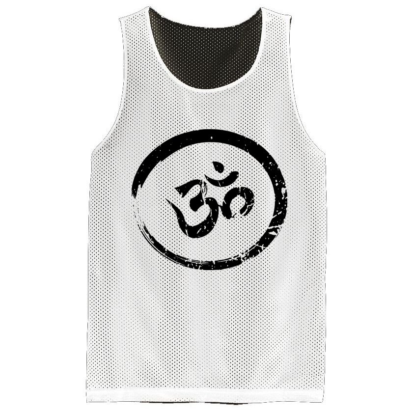 Ohm Om Aum Yoga Meditation Spiritual Namaste Gift Hoodie Mesh Reversible Basketball Jersey Tank