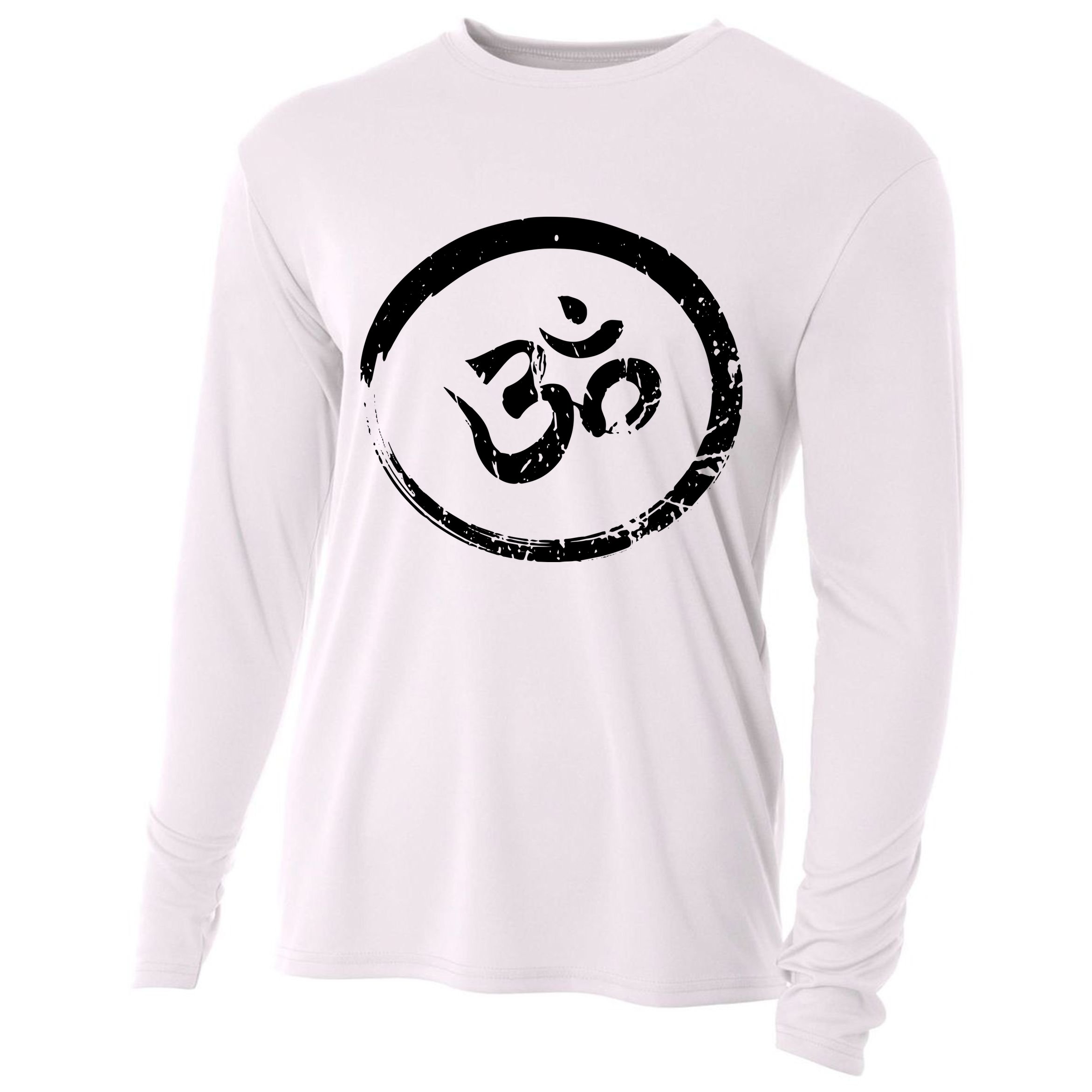 Ohm Om Aum Yoga Meditation Spiritual Namaste Gift Hoodie Cooling Performance Long Sleeve Crew