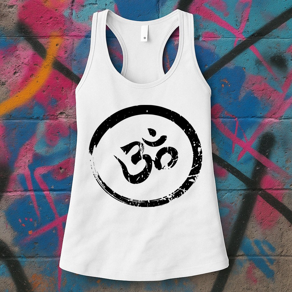 Ohm Om Aum Yoga Meditation Spiritual Namaste Gift Hoodie Womens Tank Top