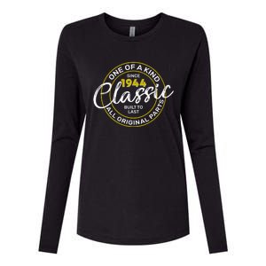 One Of A Kind Since 1944 Classic 80th Birthday Womens Cotton Relaxed Long Sleeve T-Shirt