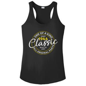 One Of A Kind Since 1944 Classic 80th Birthday Ladies PosiCharge Competitor Racerback Tank