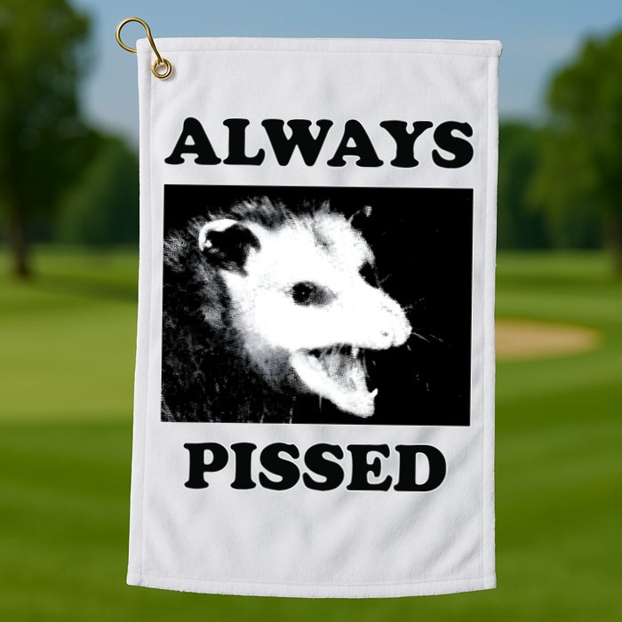 Opossum Opossum Always Pissed Golf Towel