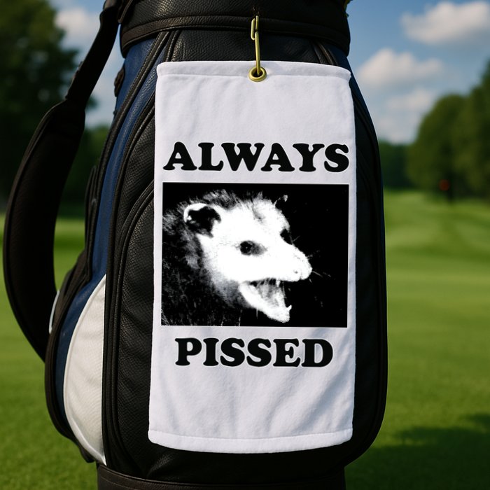 Opossum Opossum Always Pissed Golf Towel