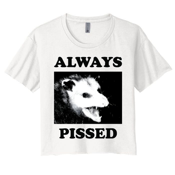 Opossum Opossum Always Pissed Women's Crop Top Tee