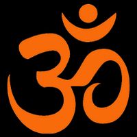 Om Omkar Aum Symbol Orange Graphic Spiritual Yoga Meditation Womens Tank Top