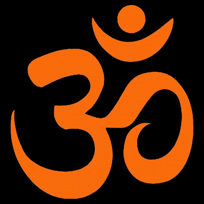 Om Omkar Aum Symbol Orange Graphic Spiritual Yoga Meditation Womens Tank Top