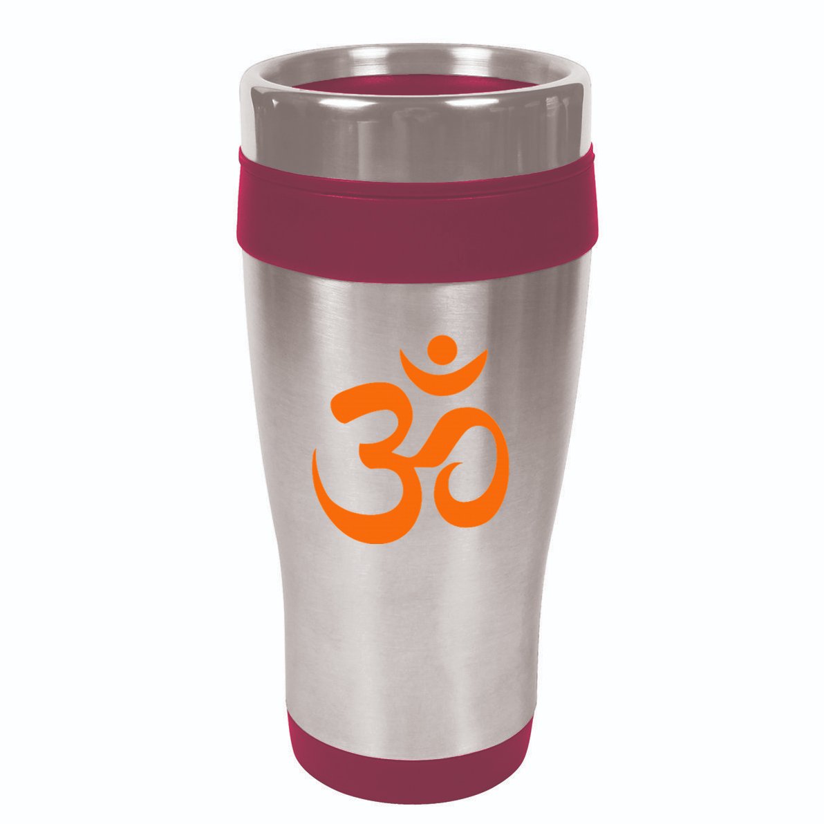 Om Omkar Aum Symbol Orange Graphic Spiritual Yoga Meditation 16oz Travel Tumbler