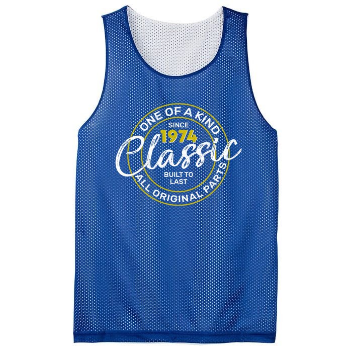 One Of A Kind Since 1974 Classic 50th Birthday Mesh Reversible Basketball Jersey Tank