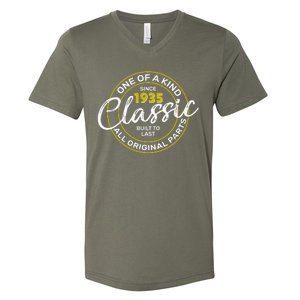 One Of A Kind Since 1935 Classic 90th Birthday V-Neck T-Shirt